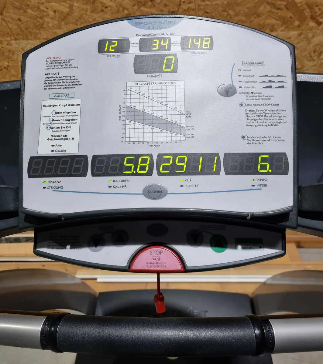 SportsArt Laufband 6300 HR mit Not-Aus Knopf und Handlauf, gebraucht - überholter Zustand - Image 5