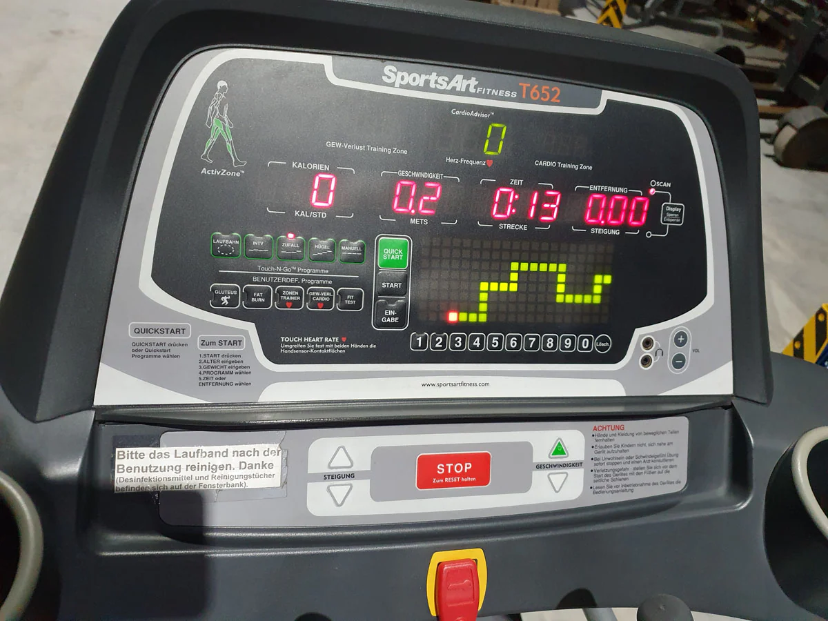 SportsArt Laufband, T652 Commercial Treadmill, Rahmen Silber-Schwarz, gebraucht - überholter Zustand - Image 7