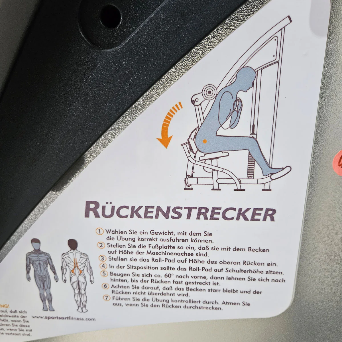 SportsArt Rückenstrecker Maschine S932 A932 N932, Back Extension, Hyperextension Machine, Rahmenfarbe Silber, gebraucht - überholter Zustand - Image 11