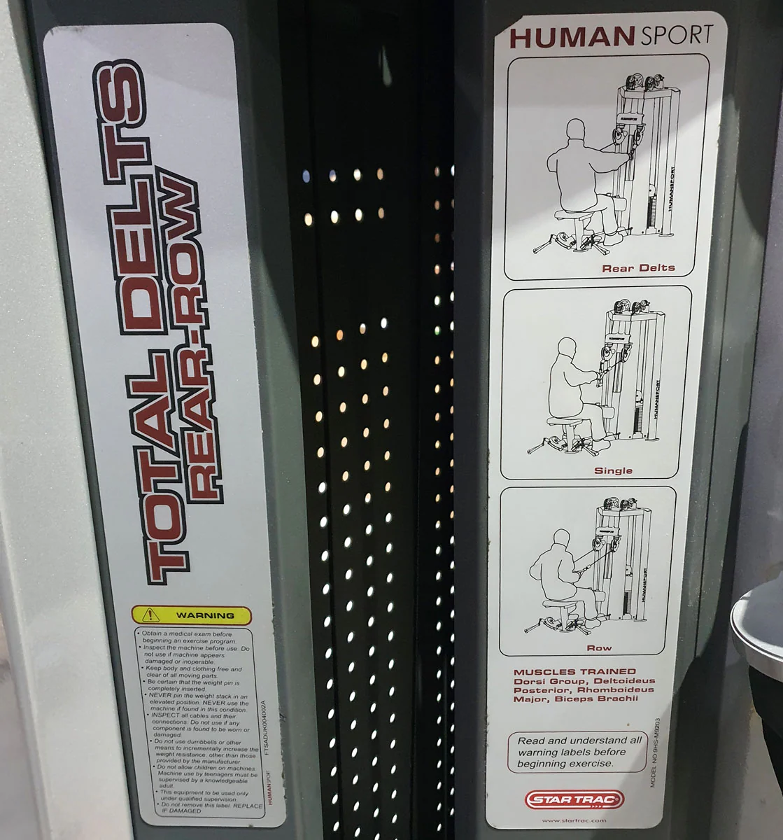 Star Trac Human Sport - Arm-. Rücken- und Schultertraining, Total Delts and Rear-Row - 2 in 1 Dual Functional Kombimaschine, gebraucht - überholter Zustand - Image 7