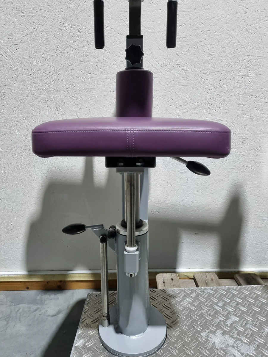 SVG HWS-Trainer, Hals und Nacken Trainingsmaschine, Halswirbelbsäule Kräftigung, Reha Line, Rahmenfarbe Silber, Polsterfarbe Lila, gebrauchter - überholter Zustand - Image 13