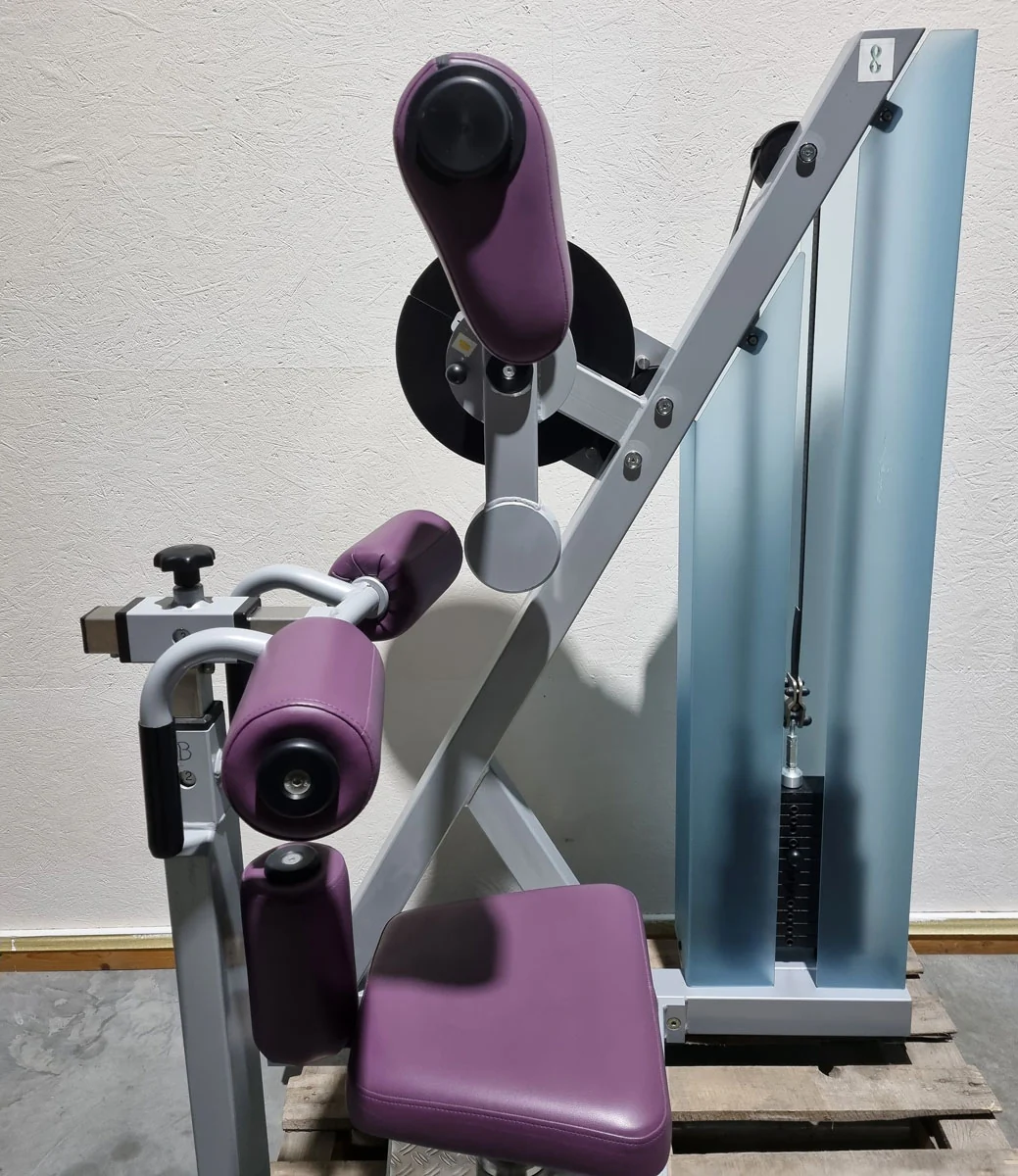 SVG HWS-Trainer, Hals und Nacken Trainingsmaschine, Halswirbelbsäule Kräftigung, Reha Line, Rahmenfarbe Silber, Polsterfarbe Lila, gebrauchter - überholter Zustand - Image 15