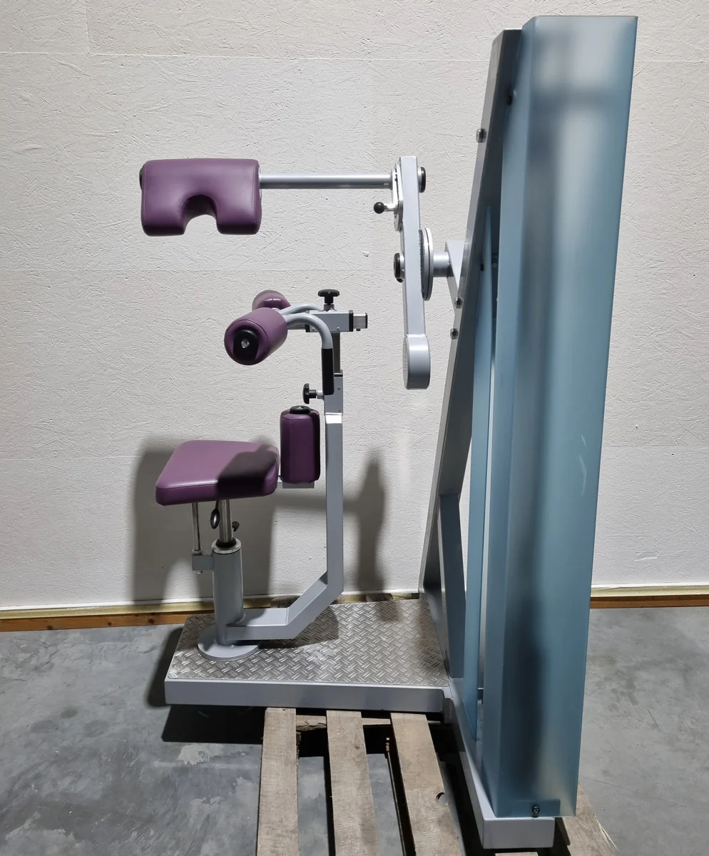 SVG HWS-Trainer, Hals und Nacken Trainingsmaschine, Halswirbelbsäule Kräftigung, Reha Line, Rahmenfarbe Silber, Polsterfarbe Lila, gebrauchter - überholter Zustand - Image 5