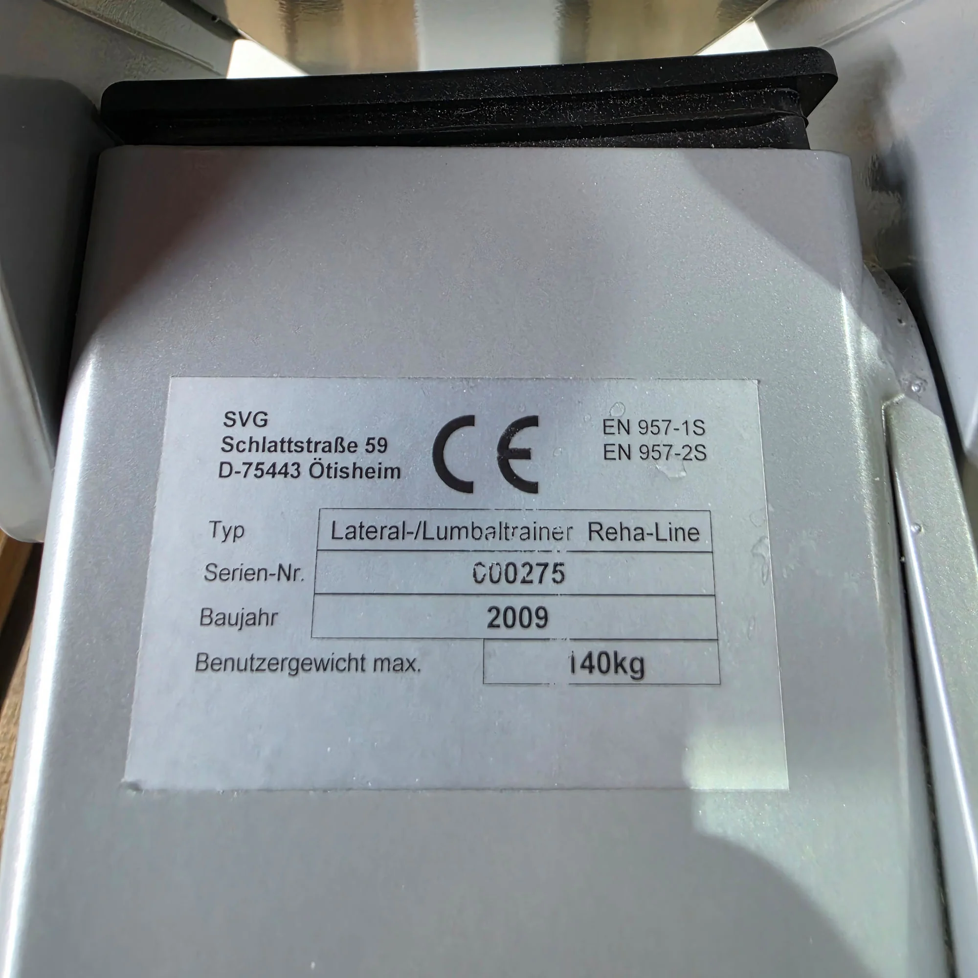 SVG Hyperextension 45° - Rückenstreckerbank und Lumbaltrainer in einem Gerät, verstellbar, Rahmenfarbe Silber, gebraucht - überholter Zustand - Image 10