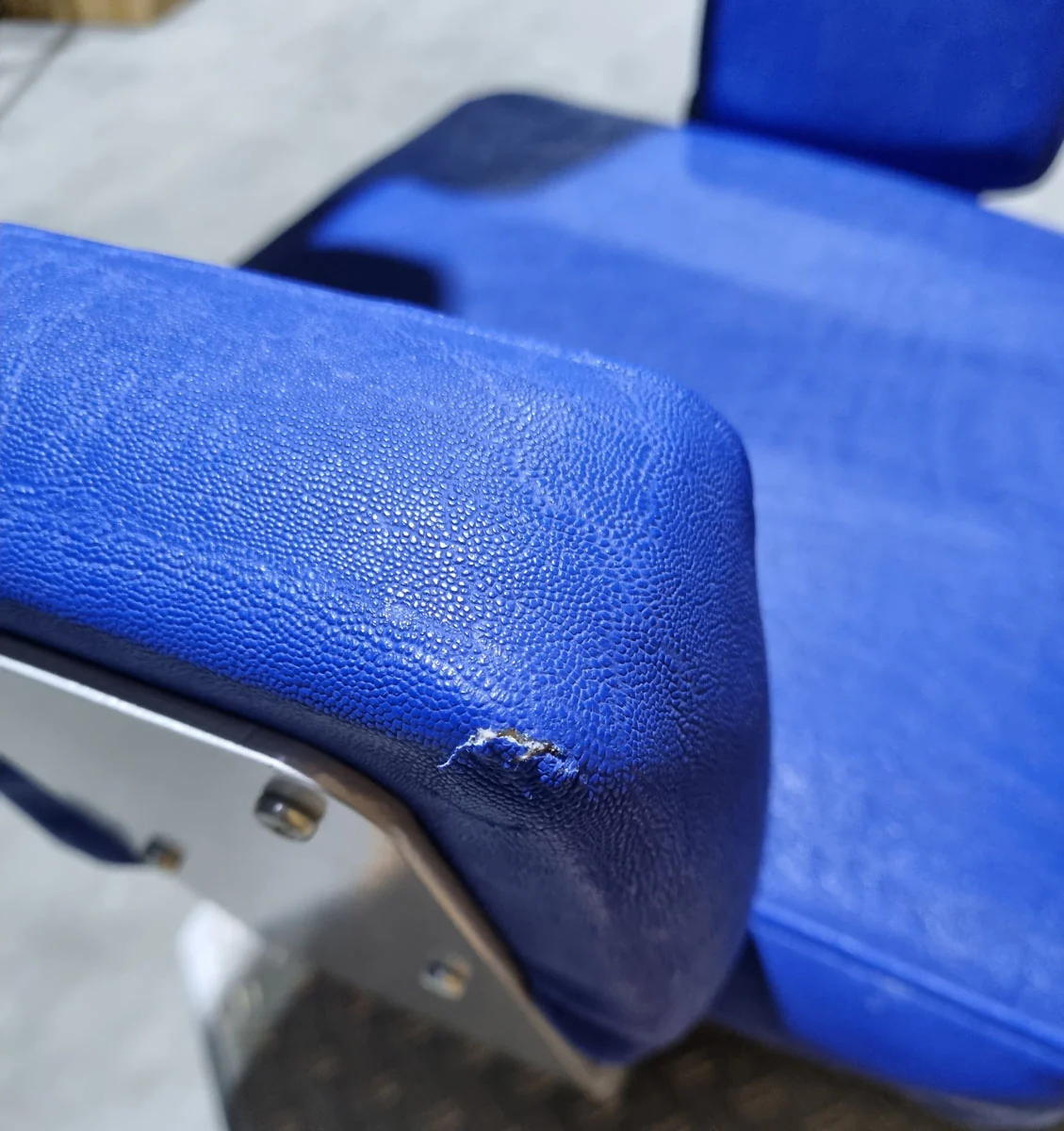 SVG Rumpfrotator - Rotationsmaschine - seitliche Bauchmuskeln, Rahmenfarbe Silber, Polsterfarbe Blau,  gebraucht - überholter Zustand - Image 11