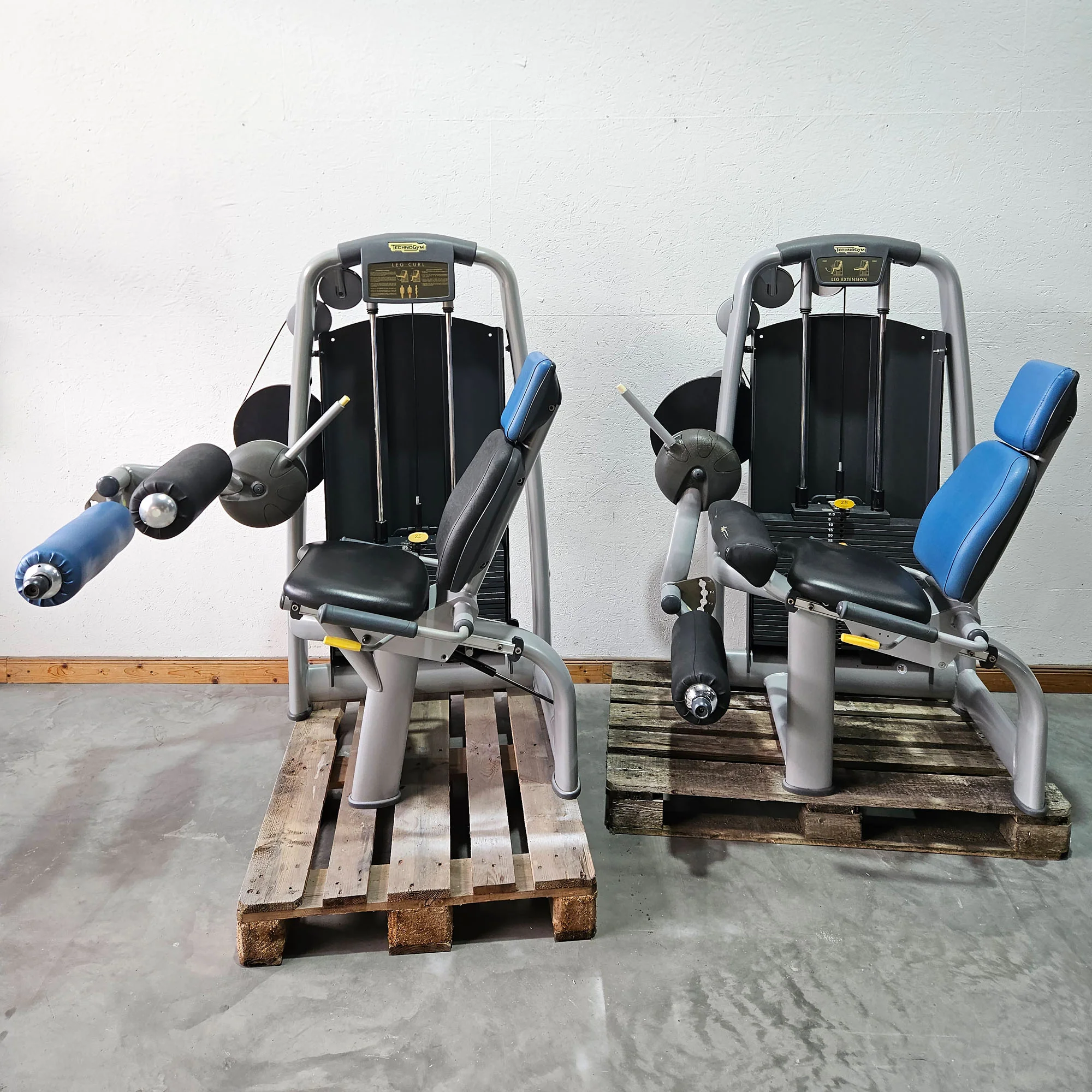 Technogym 2er Set = Beinstrecker und Beinbeuger, Leg Extension and Leg Curl Set, Selection Line, Rahmenfarbe Silber, gebraucht - überholter Zustand - Image 2