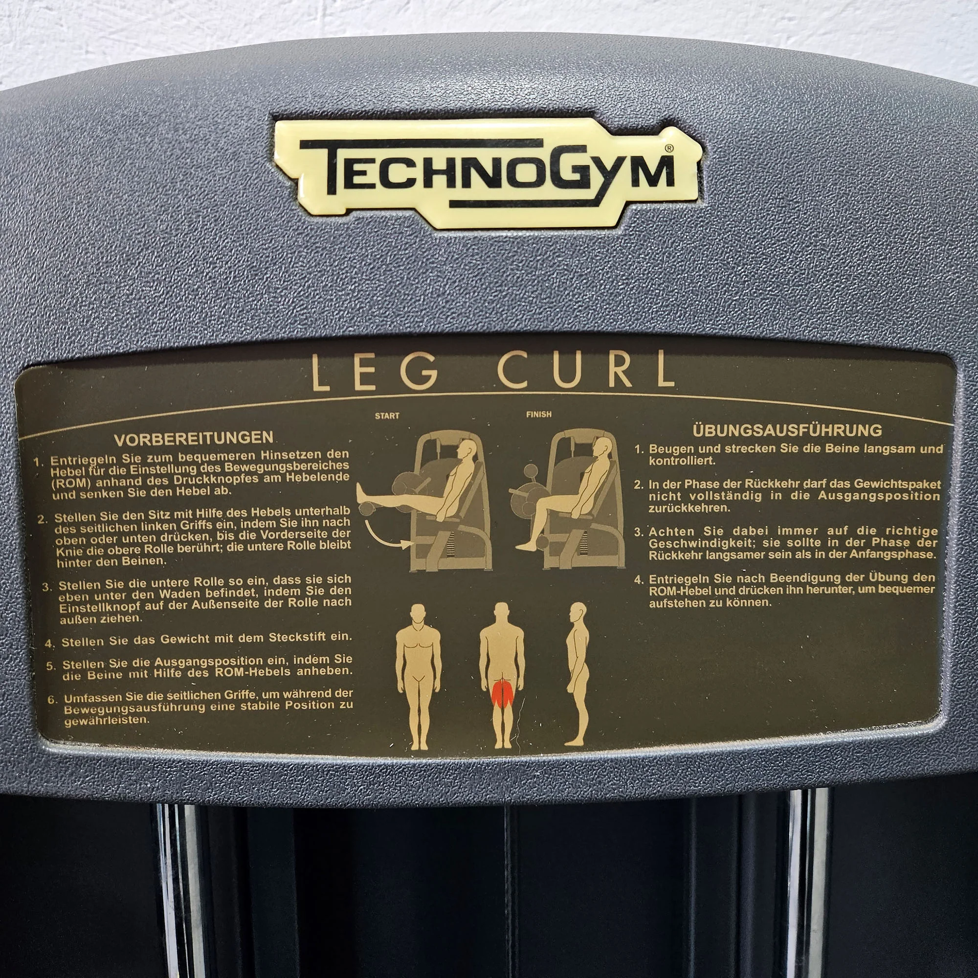 Technogym 2er Set = Beinstrecker und Beinbeuger, Leg Extension and Leg Curl Set, Selection Line, Rahmenfarbe Silber, gebraucht - überholter Zustand - Image 3