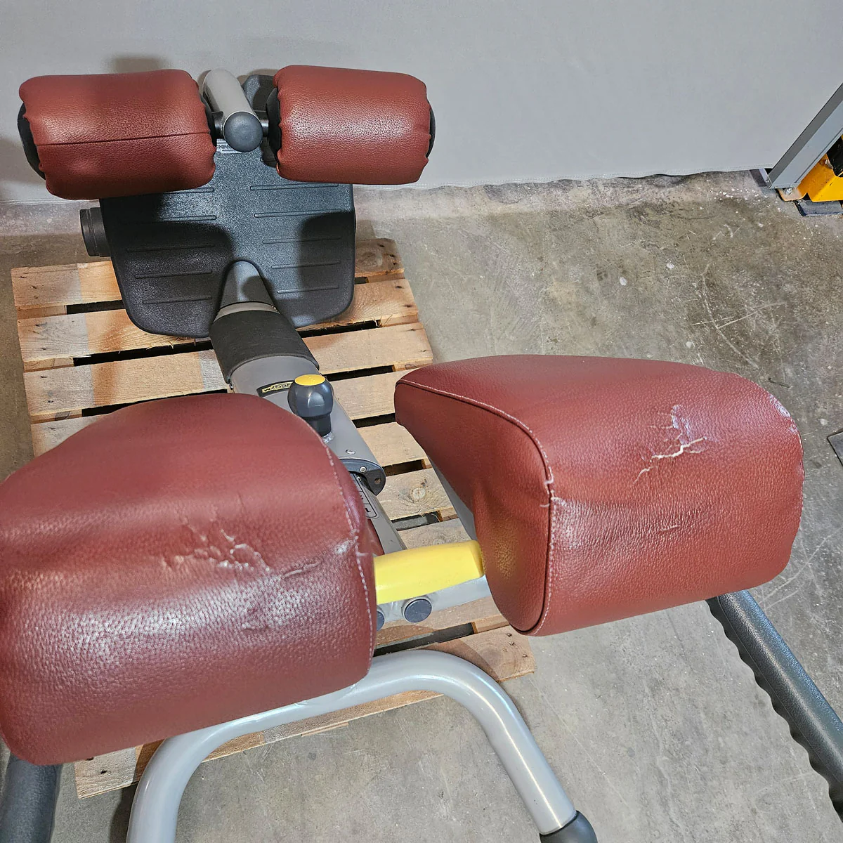 Technogym 2er Set Lower Back Bench und Abdominal Bench - Hyperextension Rückenstreckerbank und verstellbare Bauchbank, Rahmen Silber, gebraucht - überholter Zustand - Image 7