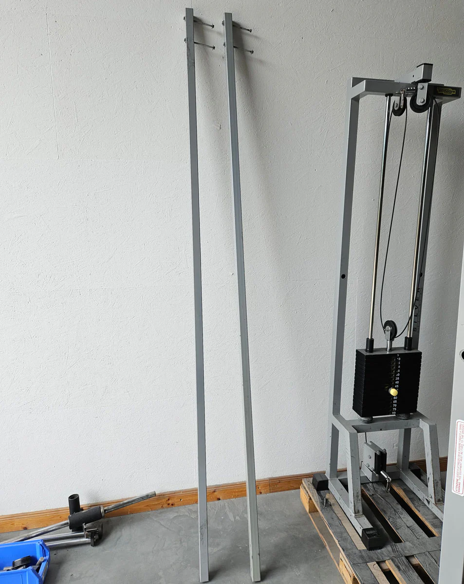 TechnoGym 2x Kabelzug, Cable Crossover, Seilzug von oben und unten, Silverline, Oldschool, Rahmenfarbe Silber, gebraucht - mit Gebrauchsspuren - Image 10
