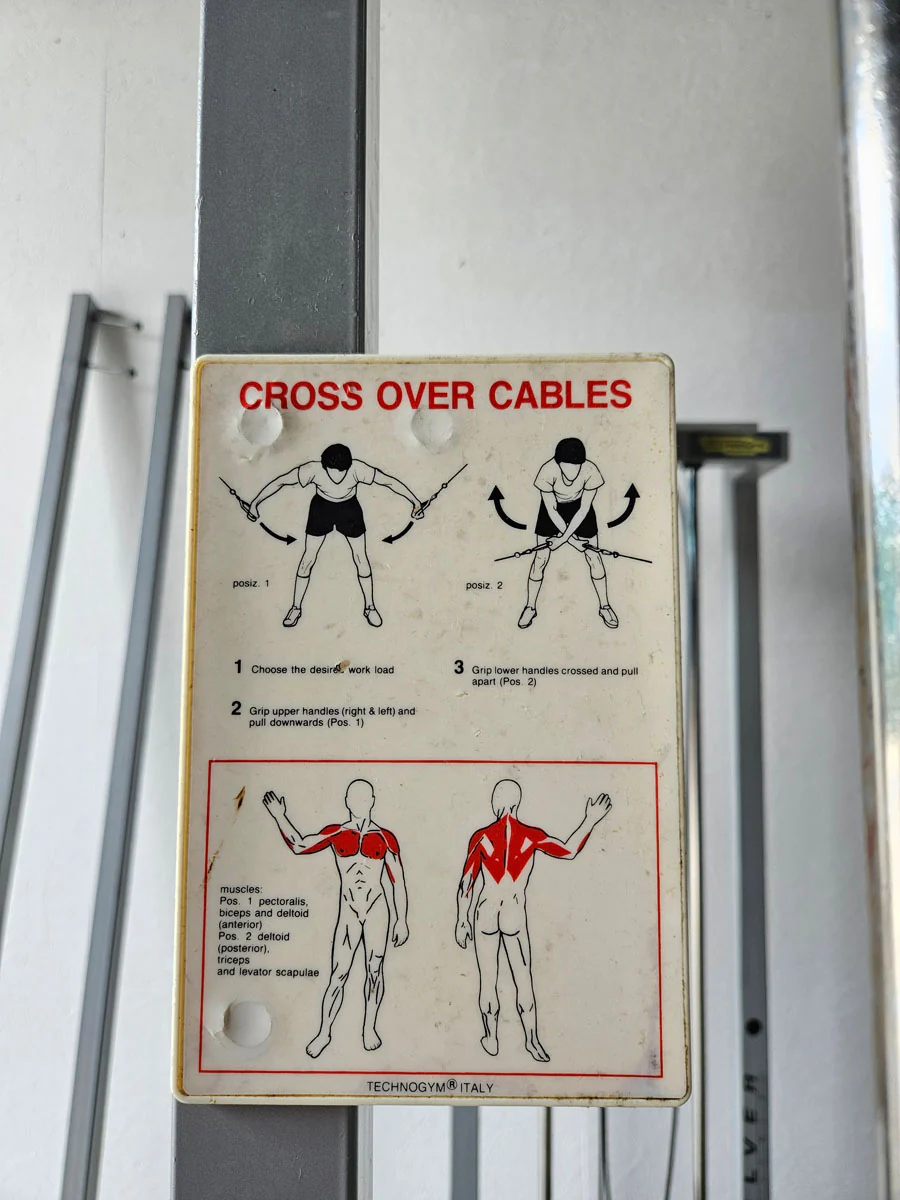 TechnoGym 2x Kabelzug, Cable Crossover, Seilzug von oben und unten, Silverline, Oldschool, Rahmenfarbe Silber, gebraucht - mit Gebrauchsspuren - Image 5