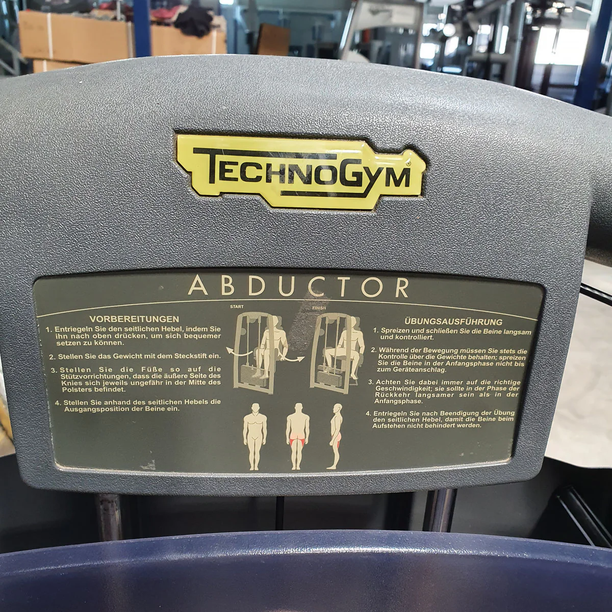 TechnoGym Abduktorenmaschine, Hip Abductor, Selection Line - Neues Modell mit Plastikverkleidung, Polster Braun, gebraucht - überholter Zustand - Image 4