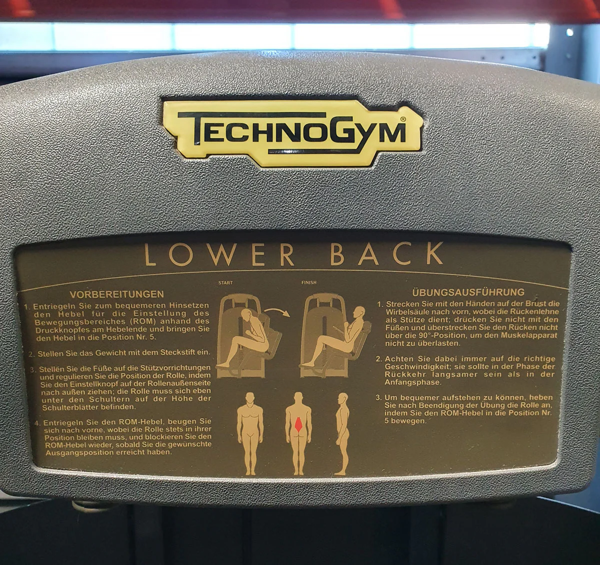 TechnoGym Back Extension, Rückenstreckermaschine, Hyperextension, Selection Line - Neues Modell mit Plastikverkleidung, Polster Braun, gebraucht - überholter Zustand - Image 6