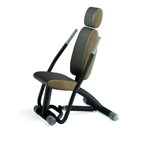 TechnoGym Easy Line Zirkelgerät, Bankdrücken und Rudern, Kombigerät 2 in 1, Einzelgerät hydraulisch, Polster Braun, gebraucht - Image 2
