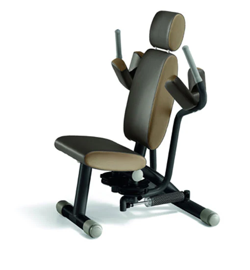 TechnoGym Easy Line Zirkelgerät, Butterfly und Butterfly Reverse, Kombigerät 2 in 1, Einzelgerät hydraulisch, Polster Braun, gebraucht - Image 2