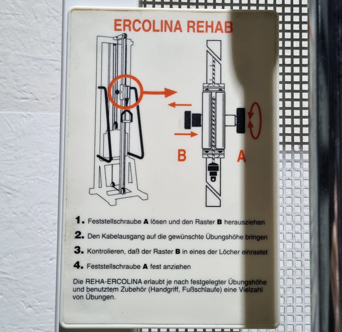 Technogym Ercoline Rehab, Kabelzug höhenverstellbar, Seilzug, Zugapparat 80kg, Rahmenfarbe Weiß, gebraucht - überholter Zustand - Image 7
