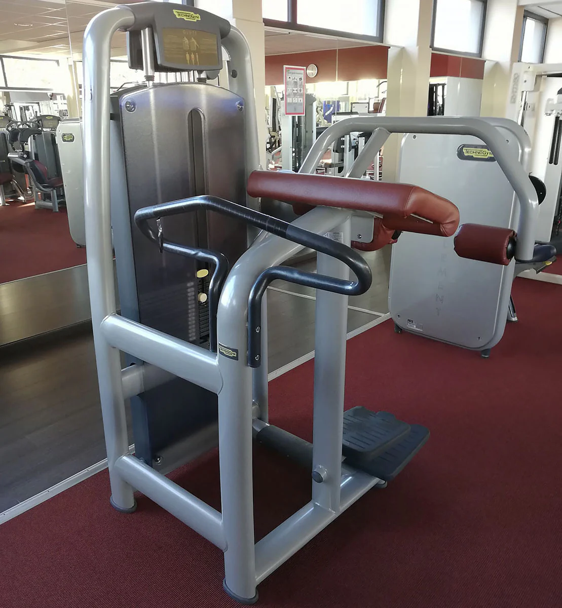 TechnoGym Gluteusmaschine, Pomaschine stehend, Glute, Selection Line - Neues Modell mit Plastikverkleidung, Polster Braun, gebraucht - überholter Zustand - Image 3