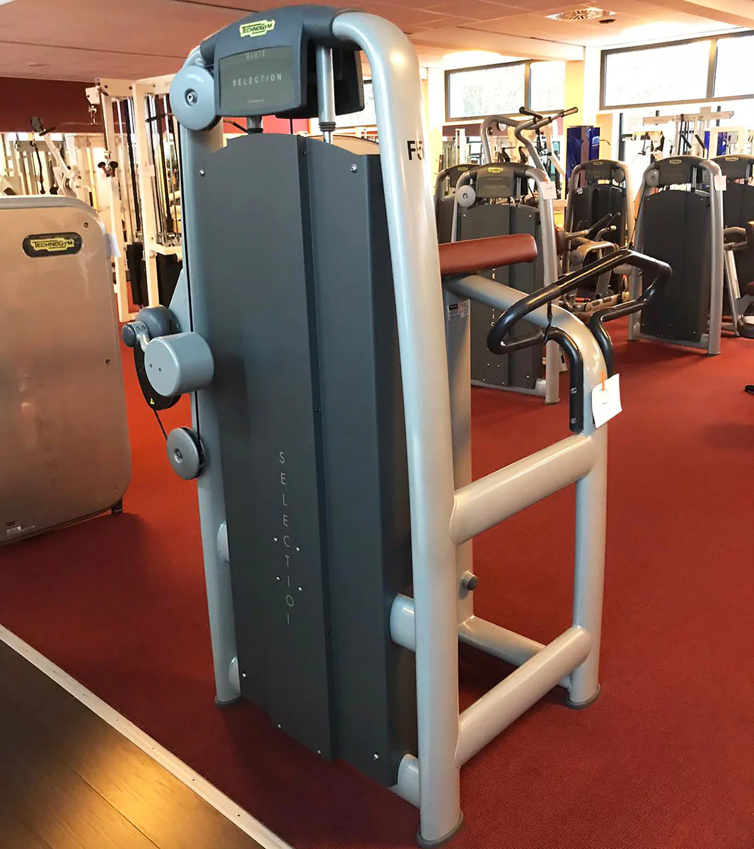 TechnoGym Gluteusmaschine, Pomaschine stehend, Glute, Selection Line - Neues Modell mit Plastikverkleidung, Polster Braun, gebraucht - überholter Zustand - Image 4