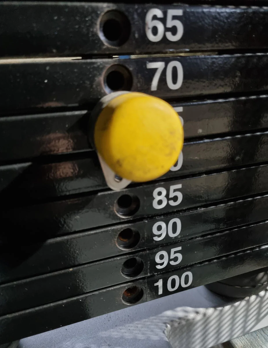 Technogym Latzug, Pulldown, Vertical Traction, Silverline, Rahmenfarbe Silber, Polsterfarbe Beige, gebraucht - Image 14
