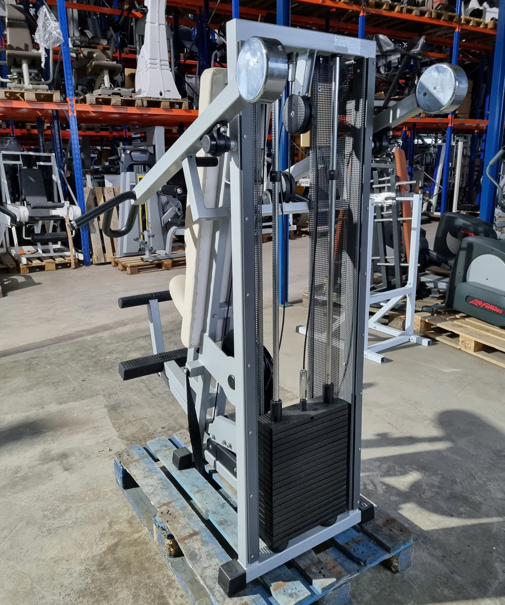 Technogym Latzug, Pulldown, Vertical Traction, Silverline, Rahmenfarbe Silber, Polsterfarbe Beige, gebraucht - Image 3
