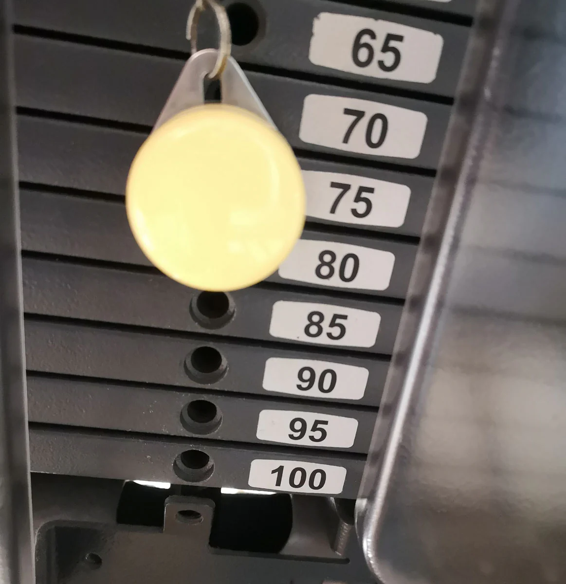TechnoGym Latzug, Vertical Traction, Pulldown, Selection Line - Neues Modell mit Plastikverkleidung, Polster Braun, gebraucht - überholter Zustand - Image 6