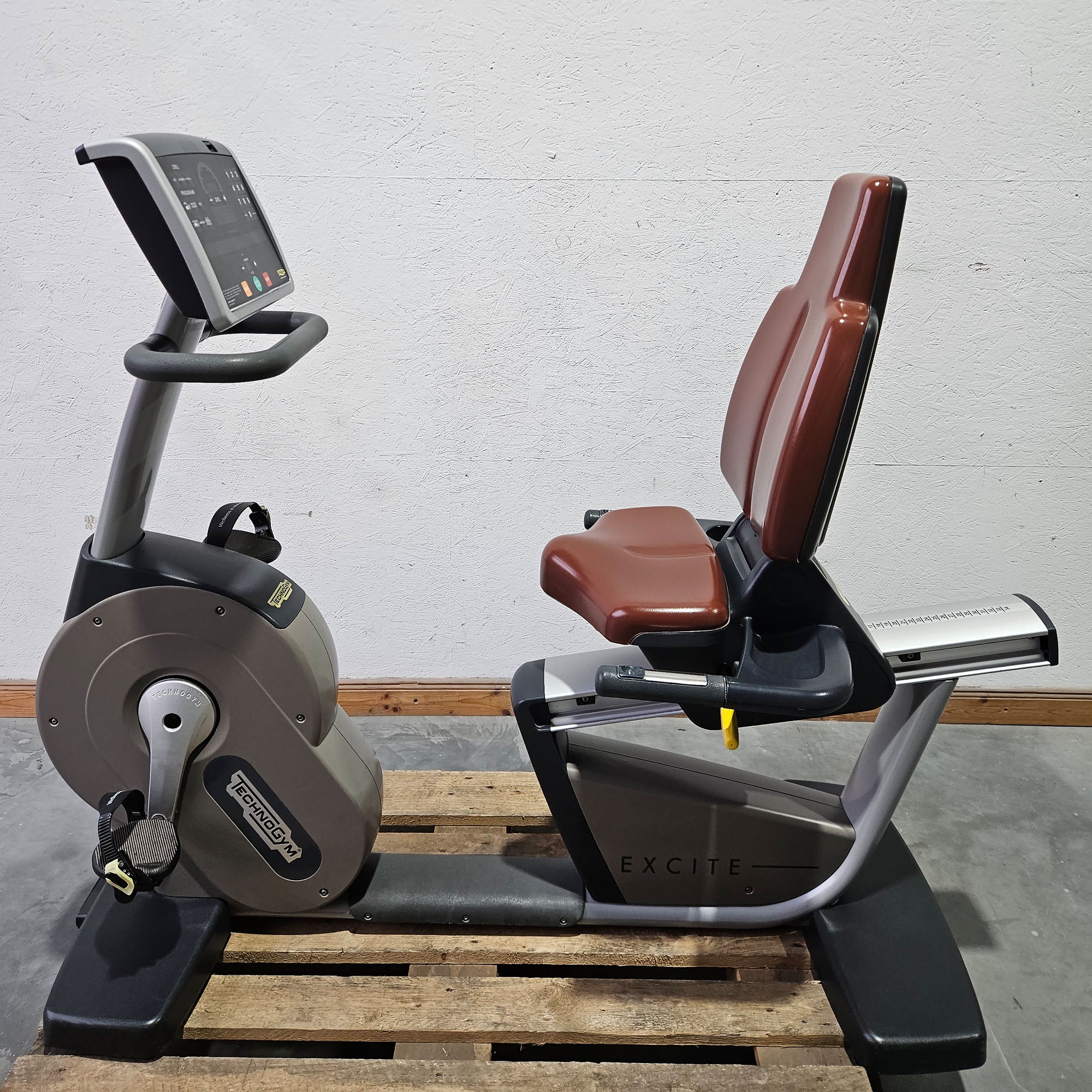 TechnoGym Recumbent Excite Line Recline 700, LED Display, mit Handpuls, Polster Rot-Braun, gebraucht - überholter Zustand - Image 3