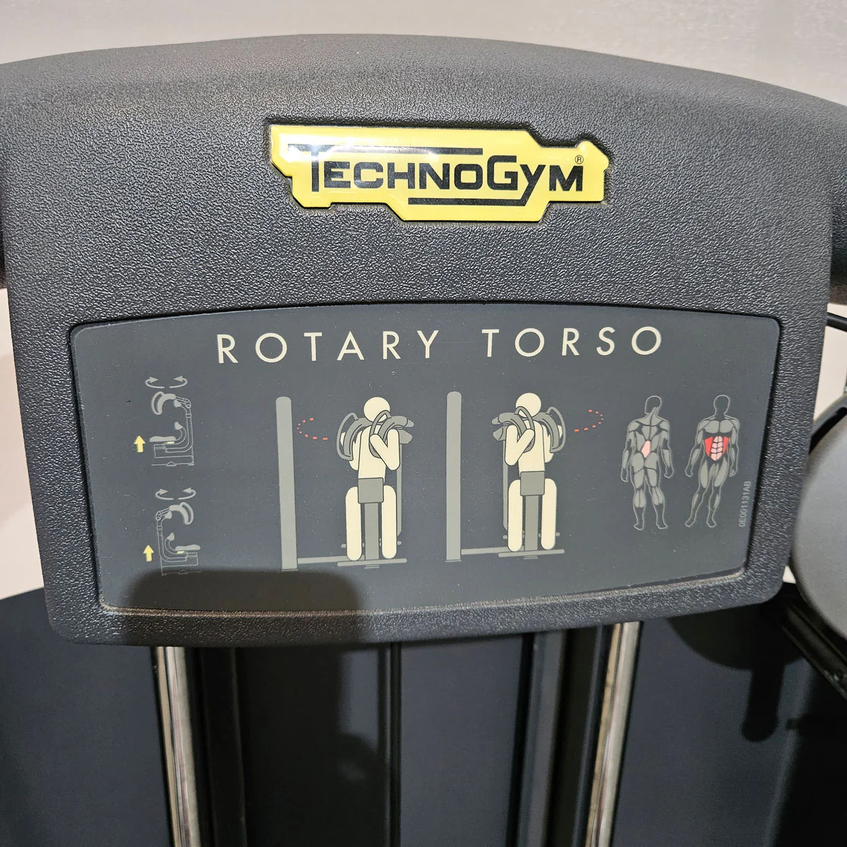 Technogym Rotationsmaschine, Rotary Torso, Twister, Selection Line, Rahmenfarbe Weiß, Polsterfarbe Braun, gebraucht - überholter Zustand - Image 5