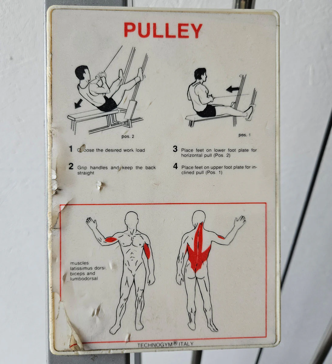 Technogym Rudern am Kabel, Ruderzug Turm, Long Pulley Row, Ruderstation, Silverline, Oldschool Bodybuilding, gebraucht - mit Gebrauchsspuren - Image 6