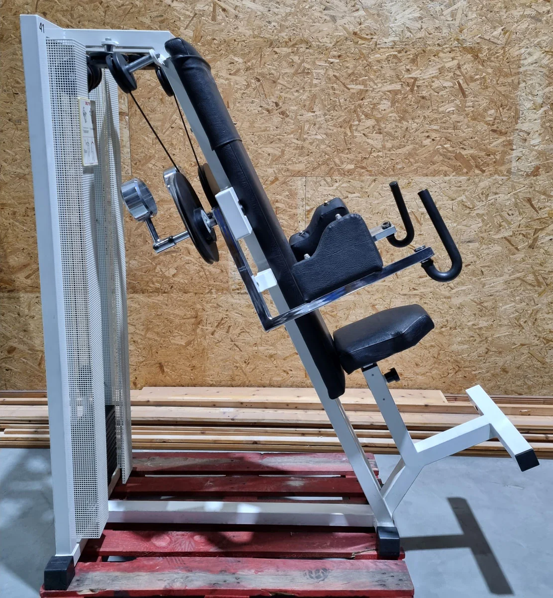 Technogym Seithebe Delts Kraftgerät Schulter, Lateral Raise, Silverline, Rahmenfarbe Weiß, Polsterfarbe Schwarz, gebraucht - Image 2