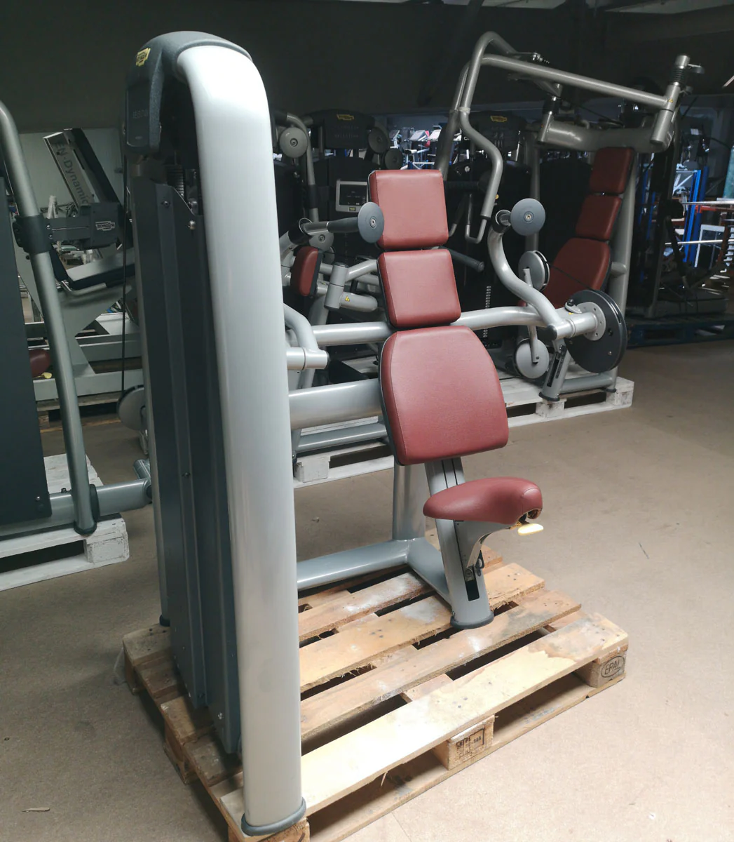 TechnoGym Trizepsmaschine, Arm Extension, Selection Line - Neues Modell mit Plastikverkleidung, Polster Braun, gebraucht - überholter Zustand - Image 3