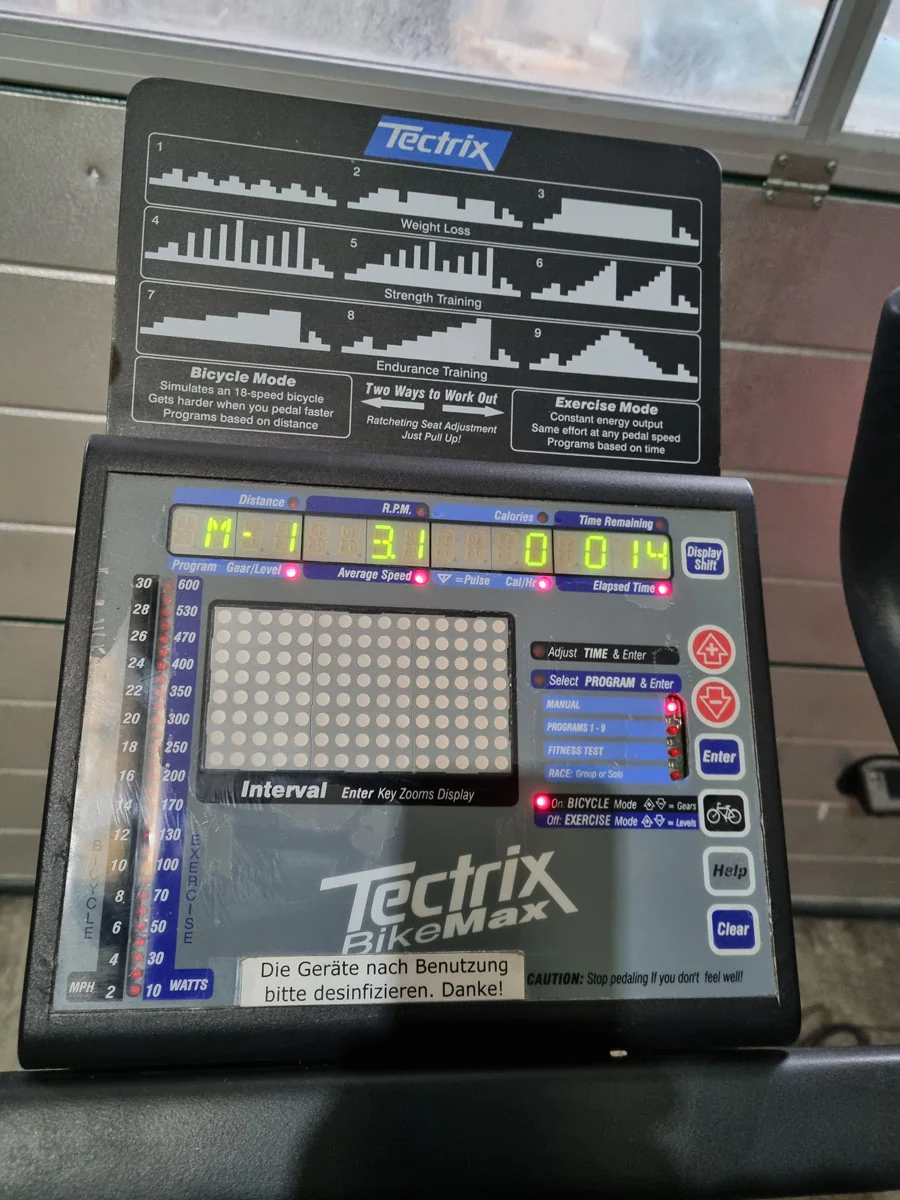 Tectrix Bike Max Ergometer, Weiß und Schwarz, gebraucht - Image 5
