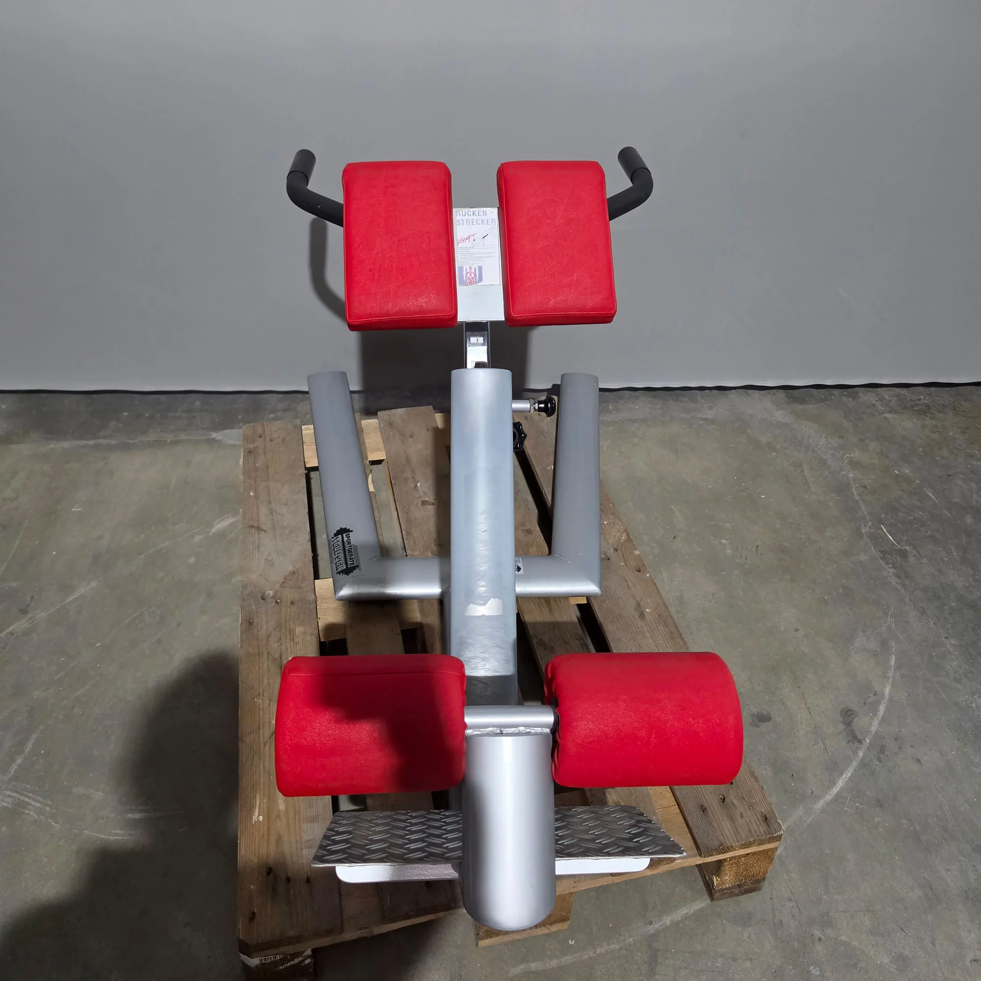 Teuwsen Hyperextension, Rückenstreckerbank, 45° verstellbar, Rahmenfarbe Silber, gebraucht - mit Gebrauchsspuren - Image 2