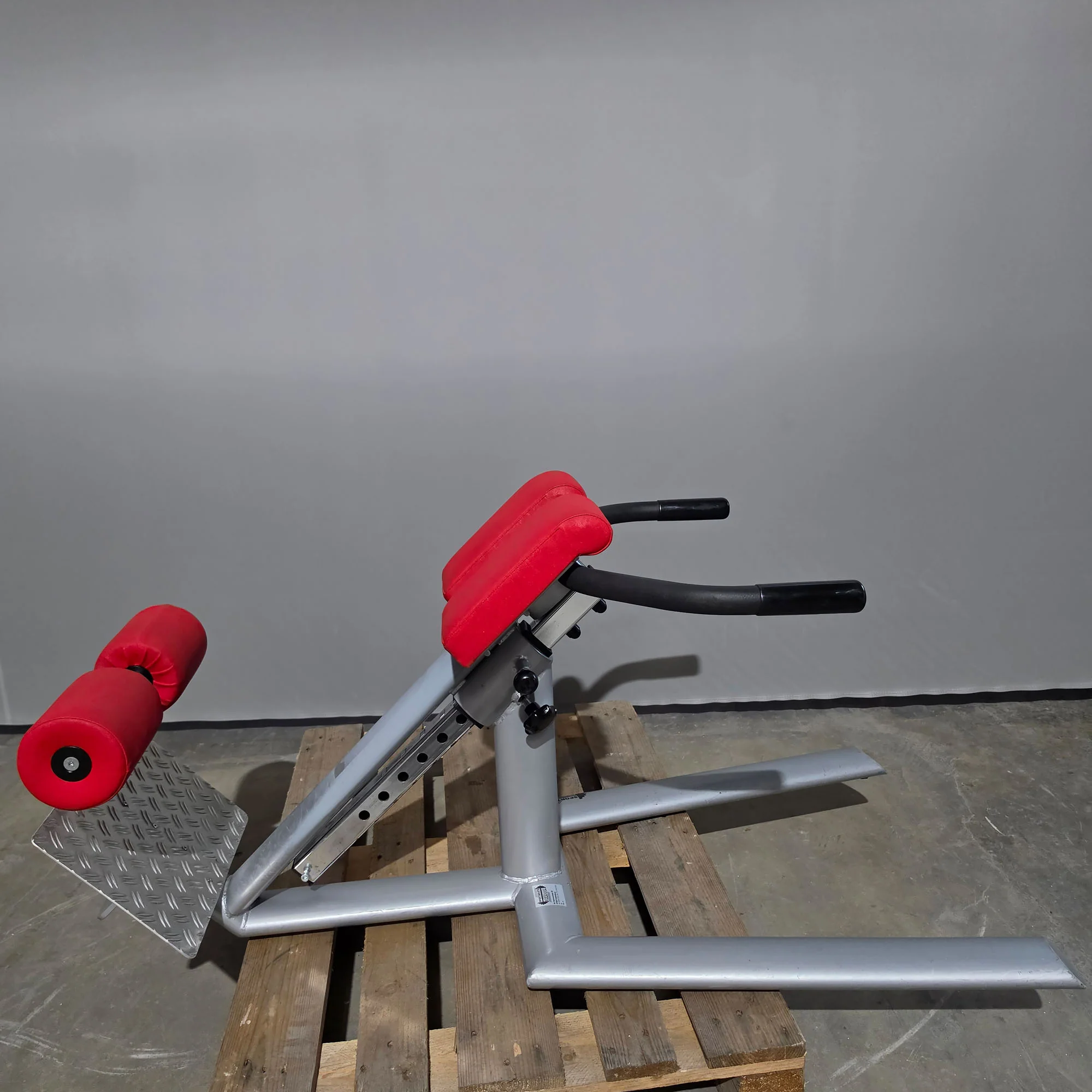 Teuwsen Hyperextension, Rückenstreckerbank, 45° verstellbar, Rahmenfarbe Silber, gebraucht - mit Gebrauchsspuren - Image 3
