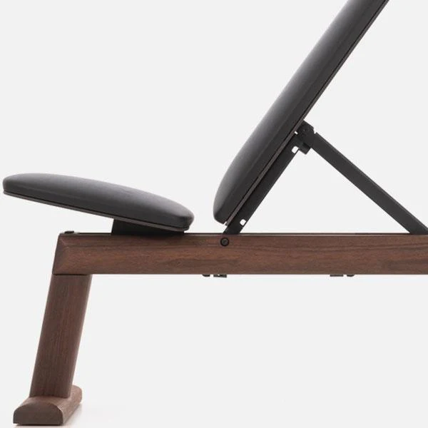 WaterRower NOHrD Weightbench Trainingsbank Nussbaum - Kunst oder Echtleder in Schwarz - Image 6